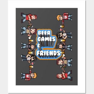 Beer, Games, & Friends Crew Posters and Art